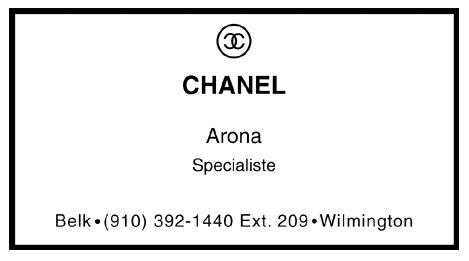 chanel name card